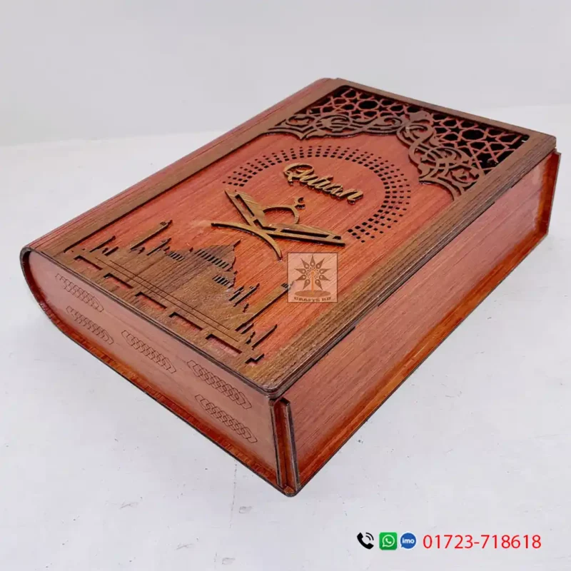 Handcrafted Quran Box – Premium Wooden Quality with Beautiful Islamic Design