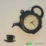Kettle Cup Wooden Wall Clock
