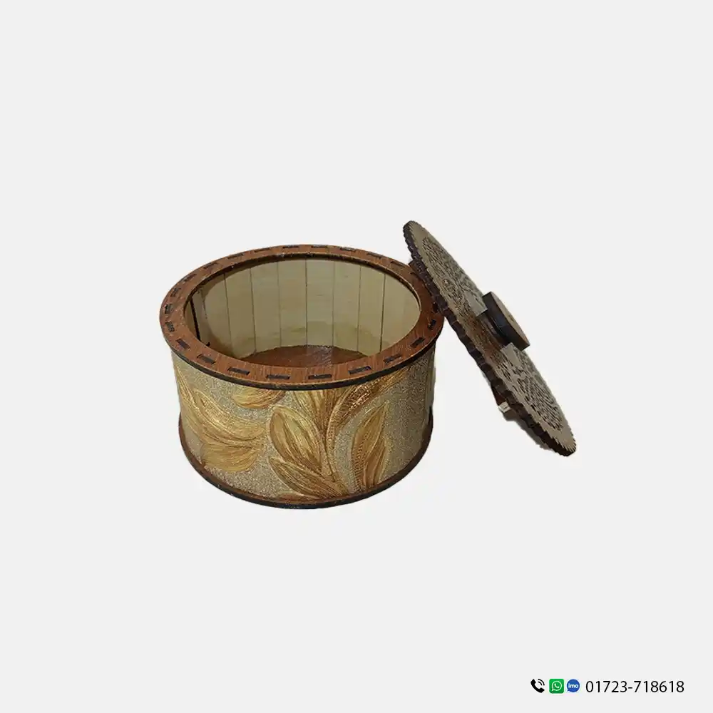 Wooden Round Ornament Box Medium size Wooden Round Ornament Box Medium size